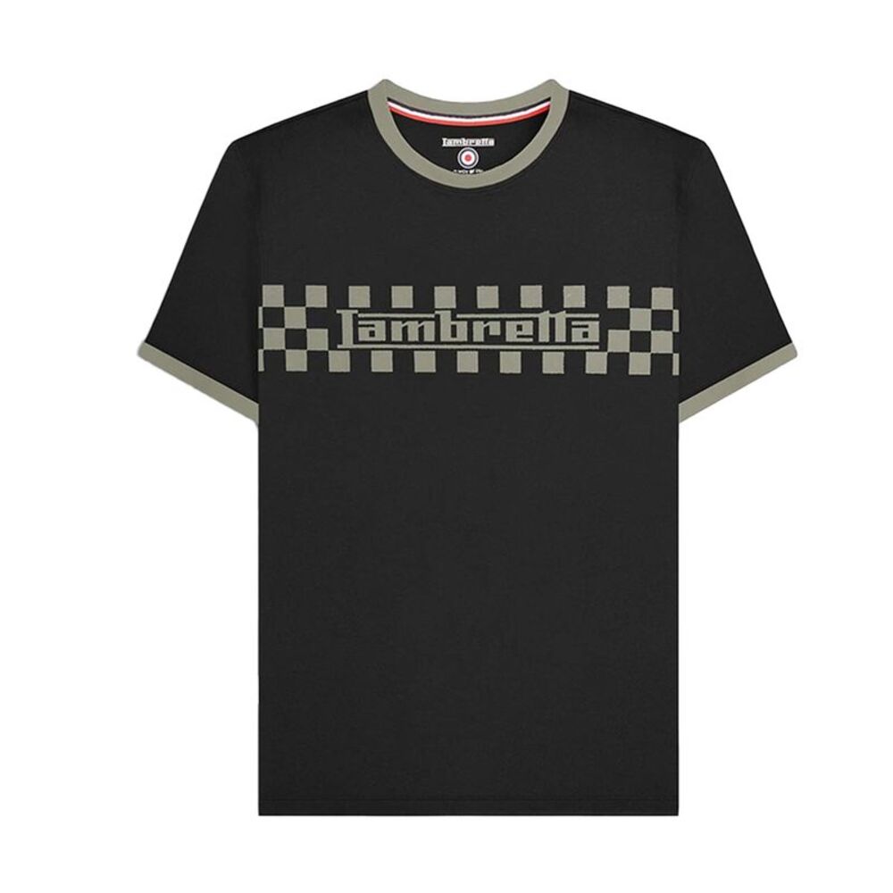 Lambretta Mens Ringer Two Tone T-Shirt / Black